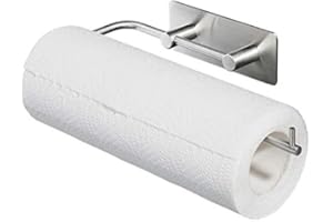 ubeegol Porta Rotolo di Carta da Cucina Rotolo Carta Lgienica Rotolo Titolare Carta di Carta da Cucina, Acciaio Inossidabile Opaco, Senza Foratura