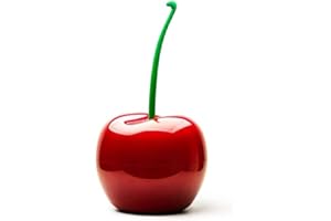 QUALY QL10128 Cherry Bin Abfalleimer, Kunststoff, Rot, 24x24x44,5cm