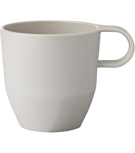 BRUNNER Sandhya Henkelbecher 300 Ml – Grau, Mit Anti-Rutsch, Spülmaschinenfest – Schickes Design Für Kaffee & Tee