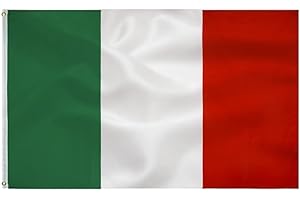 TCTOHZNG Bandiera Italiana 90 x 150 cm-Bandiera Italia Poliestere Metallo Occhielli all'aperto Bandiera dell'Italia Colore vivido e Adatto per uso interno ed esterno Italian Flag Flaga włoska