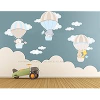 Adesivi murali bambini, Stickers murali Kit Le Mongolfiere