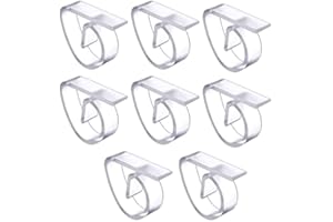 MenYiYDS - Plastic Transparent Tablecloth Clips, Tablecloth Fixing Clips, Tablecloth Anti-Slip Clips, Tablecloth Clips, Tablecloth Clips-Transparent (8 Pcs)