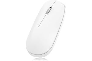OMOTON Ratón inalámbrico Bluetooth, ratón inalámbrico Delgado y silencioso para Mac OS, iPad OS, Windows, Android Sistema, Bl
