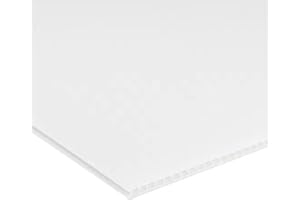 the-aluminium-shop Durable 2mm Thick Correx White - 2400 x 1200 mm - Versatile and Sturdy Material Rolled Delivery (2 Sheets, White)