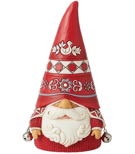 Enesco Jim Shore Heartwood Creek Holiday Lustre Babbo Natale Con Campana, Statuetta In Resina Di Pietra, 27,4 Cm