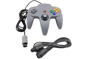 DARLINGTON & Sohns - Controller grigio per Nintendo 64 N64 Joystick grigio Gamepad Joypad + prolunga Extansion Gamepad
