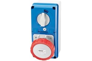 GEWISS - GW66330N Presa Fissa Interbloccata Verticale, Senza Fondo, con Base Portafusibili, 3P+T 16A 380-415V, 50/60Hz 6H, IP67