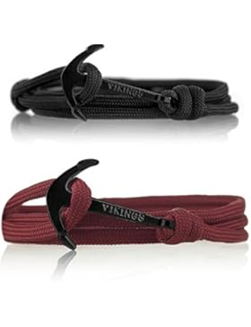 Vikings Anker-Armband Set für Sie & Ihn 2 Stück aus Nylon 6213