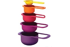 Herzberg Piezas HGSP5N1-Juego de cucharas medidoras (5 Unidades, no Contiene BPA-100% reciclables, aptas para congelador/lavavajillas y microondas, Desconocido