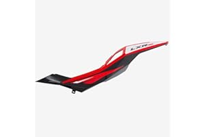 CMPO Rear Left Black/Red Panel compatible with Lexmoto LXR SE 125 Euro 5 SY125-10-SE-E5