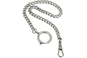 PUREgrey Cadena de reloj de bolsillo de plata antigua para todos los relojes de bolsillo que no son nuevos, plata