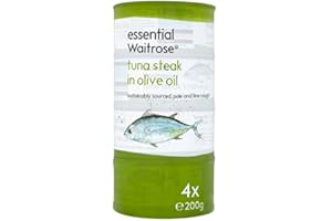 Tuna Steak In Olive Oil essential Waitrose 4 x 200g