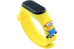 GENERICO Orologio digitale braccialetto in silicone bambino bambina Sportivo cartoni animati - cinturino compatibile xiaomi mi band (Minion)