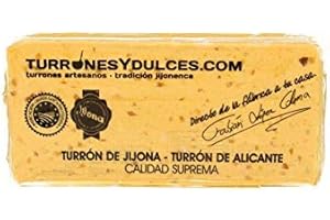 Turrón blando Jijona con almendra marcona NACIONAL, artesano. Tableta de 300 g – Turrones Fabián - ¿Cuál es nuestro secreto? Denominación de Origen Jijona-Alicante. Envasado a mano.