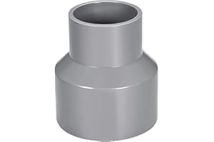 TOP-VIGOR Lot De 1 Raccords Réducteurs PVC DWV 50mm x 75mm Adaptateur De Tuyau Pour Réduction De Diamètre, Connexion Étanche Pour Systèmes D'Eau Potable Et Construction, Gris