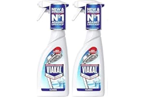 NEST & NIBBLE Bathroom Limescale Remover Spray 500ml & 1– Anti-Droplet Formula, Effectively Removes Limescale, Soap Residue & Water Marks, Provides Long-Lasting Shine (2 Limescale Remover Spray 500ml)