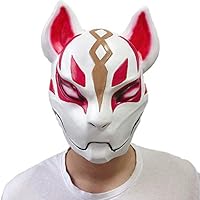 Vestiti Fortnite Carnevale - paraweyse unisex adulto fortnite latex fox drift mask helmet halloween game party costumes