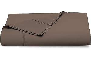 ‎PIZUNA Pizuna 400 Fadenzahl Baumwolle bettlaken 230x280cm Dunkelbraun,100% Langstapelige Baumwolle betttuch Weiche mako Satin, bettlaken ohne Gummizug (100% Dunkelbraun Baumwolle betttuch 230 x 280 cm)