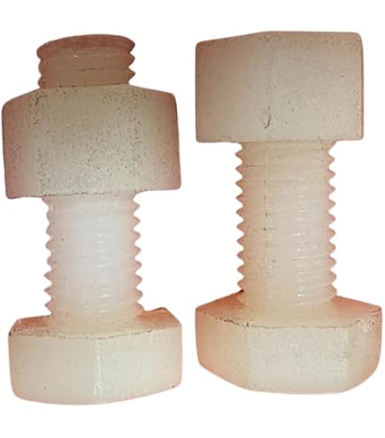 1/4 X 1 Inch Carriage Bolts – Grade 2 Carbon Steel, Galvanized, With Square Neck, Nylon Lock Nut & Large Washer – 8-Pack Assembly Unit