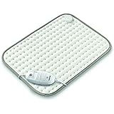 Beurer HKM-100 - Almohadilla electronica de tacto suave, 44 x 33 cm, lavable, forma rectangular, color blanco y gris