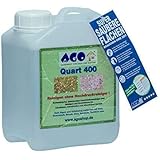 AGO® Quart 400 Grünbelag Entferner I Chlorfrei & Säurefrei I 2L Flechten & Algen Entferner Reiniger-Konzentrat für 400qm