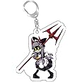 Murder Uzi Drone Keychain Cartoon Figure Uzi J N Cyn Cosplay Keyring Pendant Acrylic Chain Decor Murder Dron Merch (White-1)