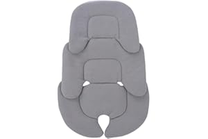 TOPOQ Baby Pram Liner Car Seat Insert Universal Pushchair Seat Liner Infant Newborn Seat Liner Reversible Plush & Mesh Seat Cushion for Stroller Buggy Baby High Chair Bassinet (Grey)