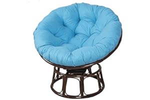 Morbuy Cojines sillas Jardin papasan, Suave y Acogedor Cojín Redondo Poliéster Cojín de Sillón para Interiores Exteriores Sala Cojín de Asiento (Cielo Azul,70x70CM)