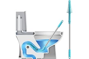 WeeGoo Toilet Unblocker Heavy Duty, Piston-Type Plunger Toilet Unblocker, 72 cm Length Flexible Rubber Head with Stainless Steel Handle for Clogged Siphon Toilet (Blue)