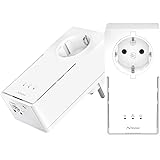 Strong POWERL2000DUOEU, Powerline 2000 - Kit adattatore di rete (fino a 2000 Mbit/S, presa integrata, LAN Fast Ethernet, Powe
