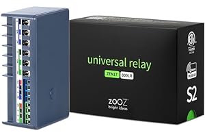 Zooz Z-Wave Long Range Relay ZEN17 800LR for Awnings, Garage Doors, Sprinklers, and more | 2 x NO-C-NC Relays (20A, 10A) | Hub Required (Compatible with Z-Box, Home Assistant, and Hubitat)