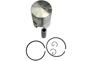 SEBA.RICAMBI Pistone Completo Misura Originale 38,2 Spinotto 10 Fasce Spinotto Seeger per Ciclomotore Ciao Si Bravo Boxer Grillo Boss Ecc