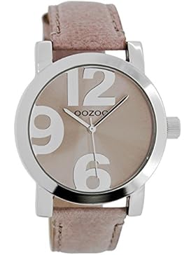 Oozoo Damen-/ Kinderuhr mit Lederband 40 MM Pinkgrau/Pinkgrau JR191