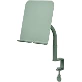 Ikea RELATERA Telefon/Tablet Standı, A&ccedil;ık Gri-Yeşil, Masaya Sabitlenebilir, Kelep&ccedil;eli, 14x17x27 cm