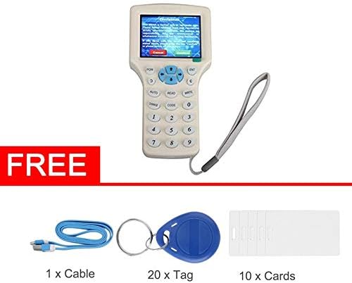 Card Copier, 3.2"Screen Handheld NFC Card Reader Writer Copier Duplicator Programmer Kits Key Cards with 10 Card 20 Tags, for Door Security
