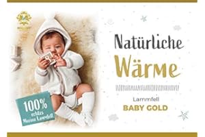 ‎HOLLERT Hollert German Leather Fashion Baby Lammfell Merino Schaffell waschbar ökologisch medizinisch gegerbt (Relugan) Bettdecke Bettauflage Unterbett Fellteppich 120-130 cm