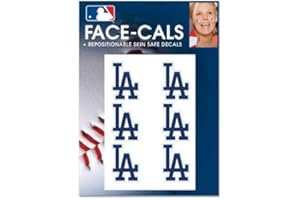 WinCraft MLB Los Angeles Dodgers Face Tattoos, Teamfarben, Einheitsgröße