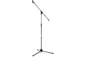 Vonyx MS10 Pie de Micrófono Negro. Pie de Micro, Negro, Equipo Profesional, Altura Ajustable, Equipo Compacto, Fácil de Transportar, Se suministra sin Micrófono