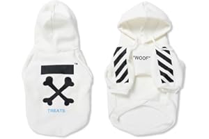 ENGEL WEMANG Cappotto per cani di piccola taglia, felpa con cappuccio, cappotto invernale per cani, giacca per cani, adatto per Schnauzer, Corgi, Bulldog francese, Teddy, ecc. Bianco XXL