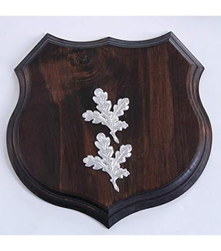 10 Pezzi Di Targhe Trophée Di Cervo In Rovere Scuro