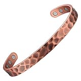 MagEnergy Copper Bracelet with 6pcs Magnets Women Men Adjustable Bracelet Jewelry Gifts for Lover on Anniversary Christmas