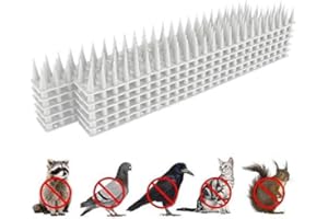 MacroHu 3.6 Metros Repelente de Pájaros de Plástico Espantapájaros Control de Aves Jardin Ahuyentador Palomas Anti Palomas Protección de Aves Espanta Palomas Repelente Gatos Bird Control – Blanco