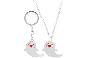 MayDee Gen shin Impact Halskette Gen shin Hu Tao Elf Anhänger Halskette Schlüsselhalter Set