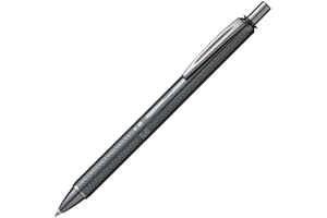 Pentel BL407MA-A EnerGel długopis kulkowy z płynnego żelu, obudowa antracytowa, szerokość linii 0,35 mm, średnica kulki 0,7 mm, kolor atramentu, czarny, 1 sztuka