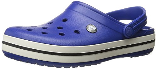 Crocs Unisex Crocband Cerulean Blue And Oyster Clogs And Mules
