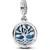 TCZNAF Pulseras Charms Abalorios Colgante de Cuentas Amar a la Familia Charms Mujer Mother's Day