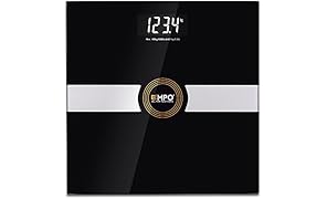 Bilancia Pesapersone EMPO Premium - Bilancia Pesapersone digitale di alta precisione - Misura il peso corporeo in modo accurato e preciso -Tecnologia intelligente &ldquo;StepAndRead&rdquo; -Nero