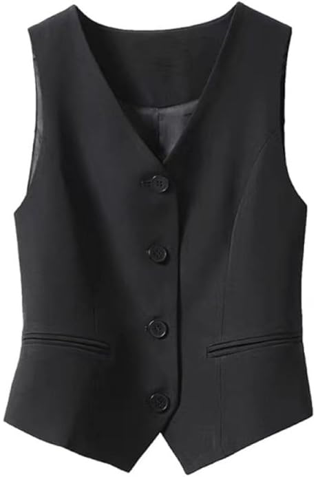 Gilets Pour Femmes Sans Manches, Blazers Décontractés à Revers Avec Un Bouton, Gilets Habillés Pour Dames Avec Poche, Coupe Ample, Sans Manches, élégants Pour Le Travail Au Bureau, Ensemble, 02 - Rose