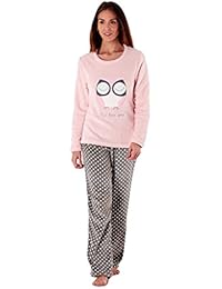 Ladies conjunto completo de forro polar invierno pijama ~ Unicorn, búho, Sweet Dreams.