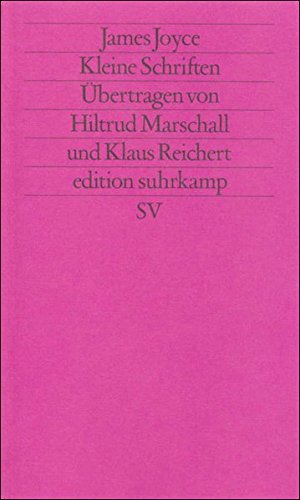 Werkausgabe in sechs Bänden in der edition suhrkamp: Band 4: Kleine Schriften